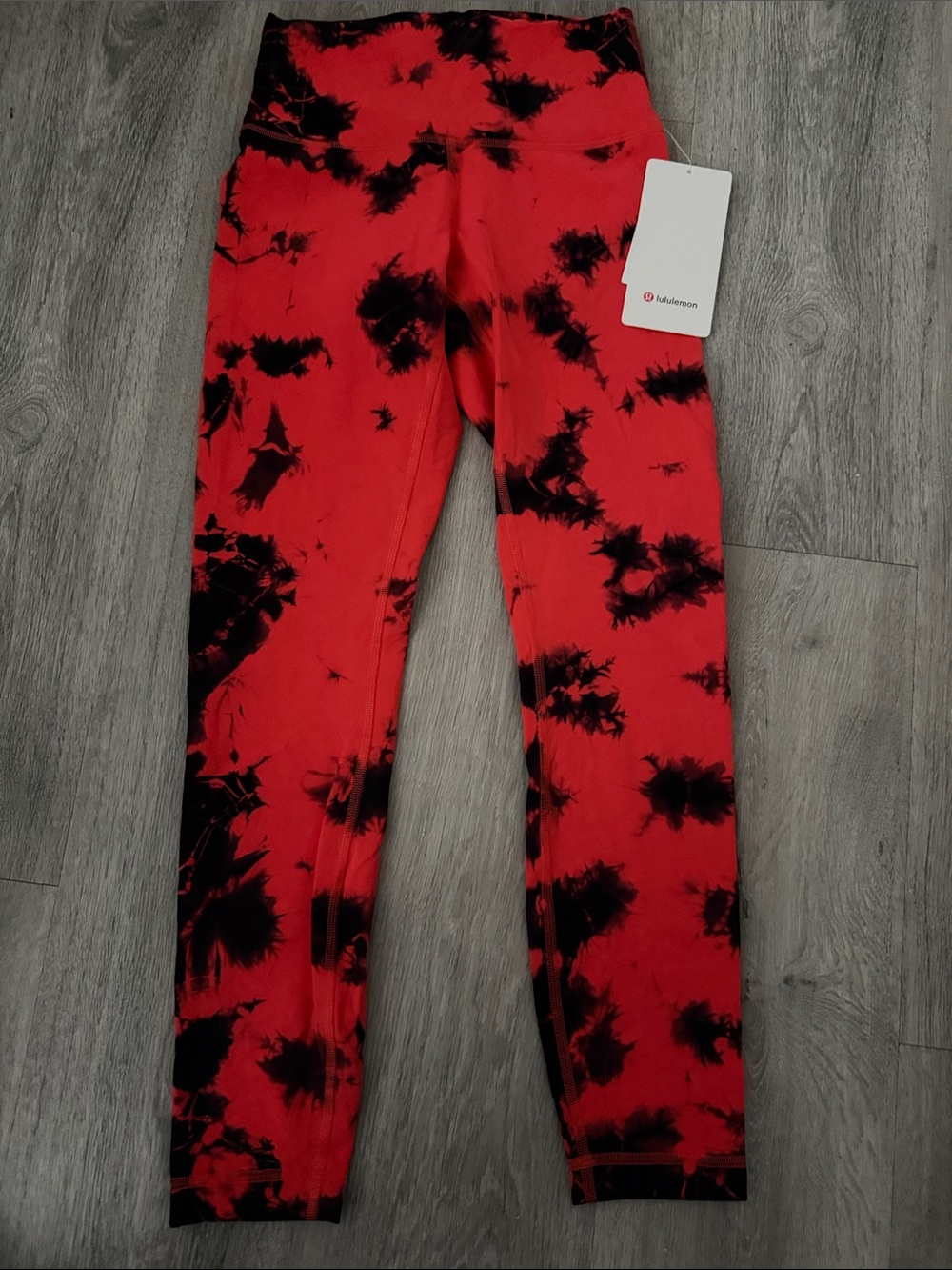 lululemon athletica Red and Black Tie-Dye High-Rise Jeggings